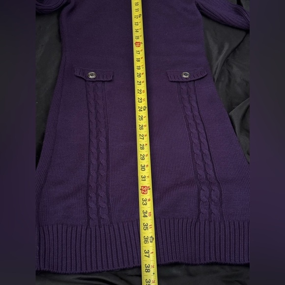 Tahari Arthur S. Levine Purple Ribbed Wool Blend Sweater Size Small - Picture 11 of 11